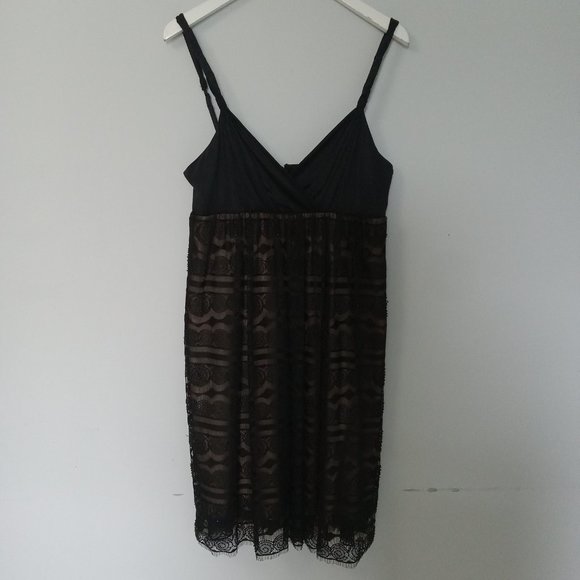 BCBG MaxAzria | Lace and Beaded Babydoll Dress - Picture 2 of 13